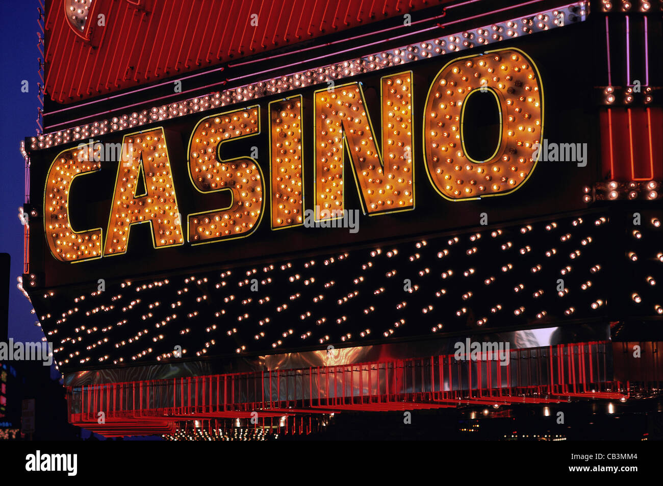 Casino signboard at Las Vegas, Nevada, USA Stock Photo Alamy
