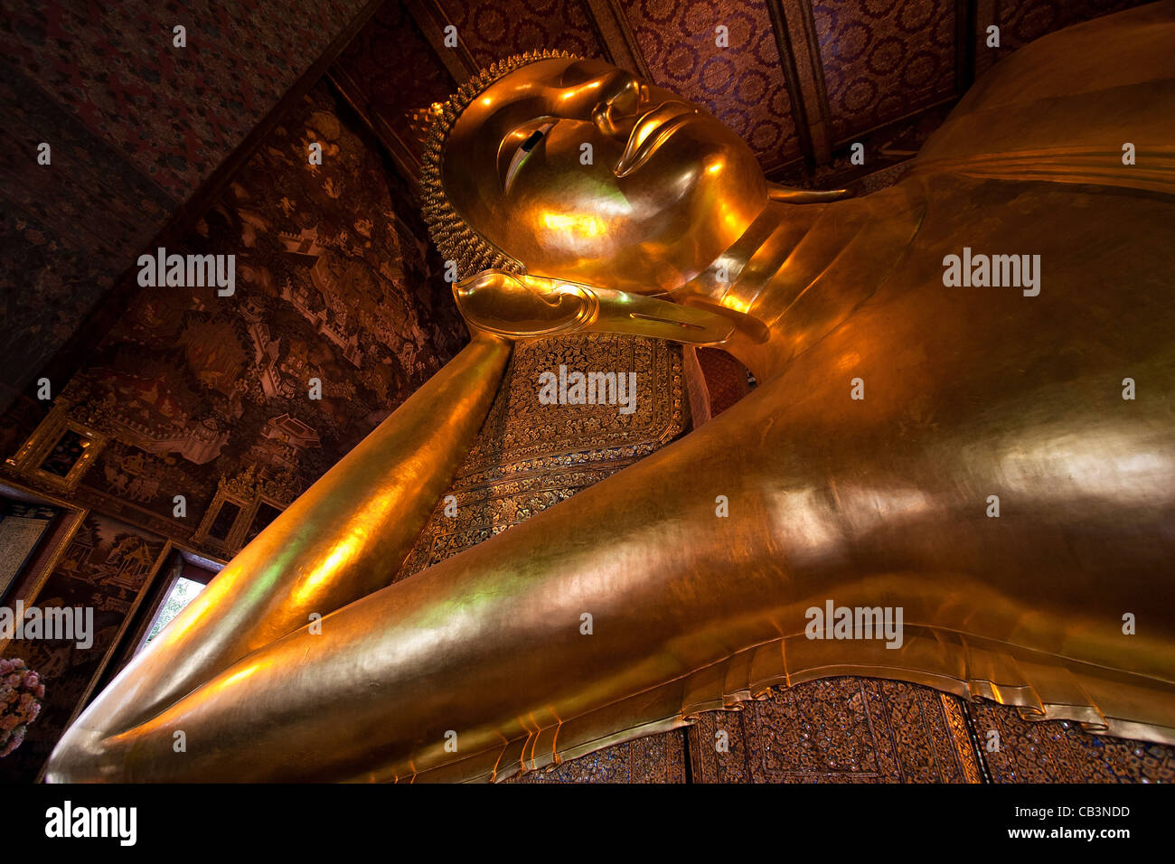 Wat Po Temple of the Reclining Buddha Bangkok Thailand Stock Photo