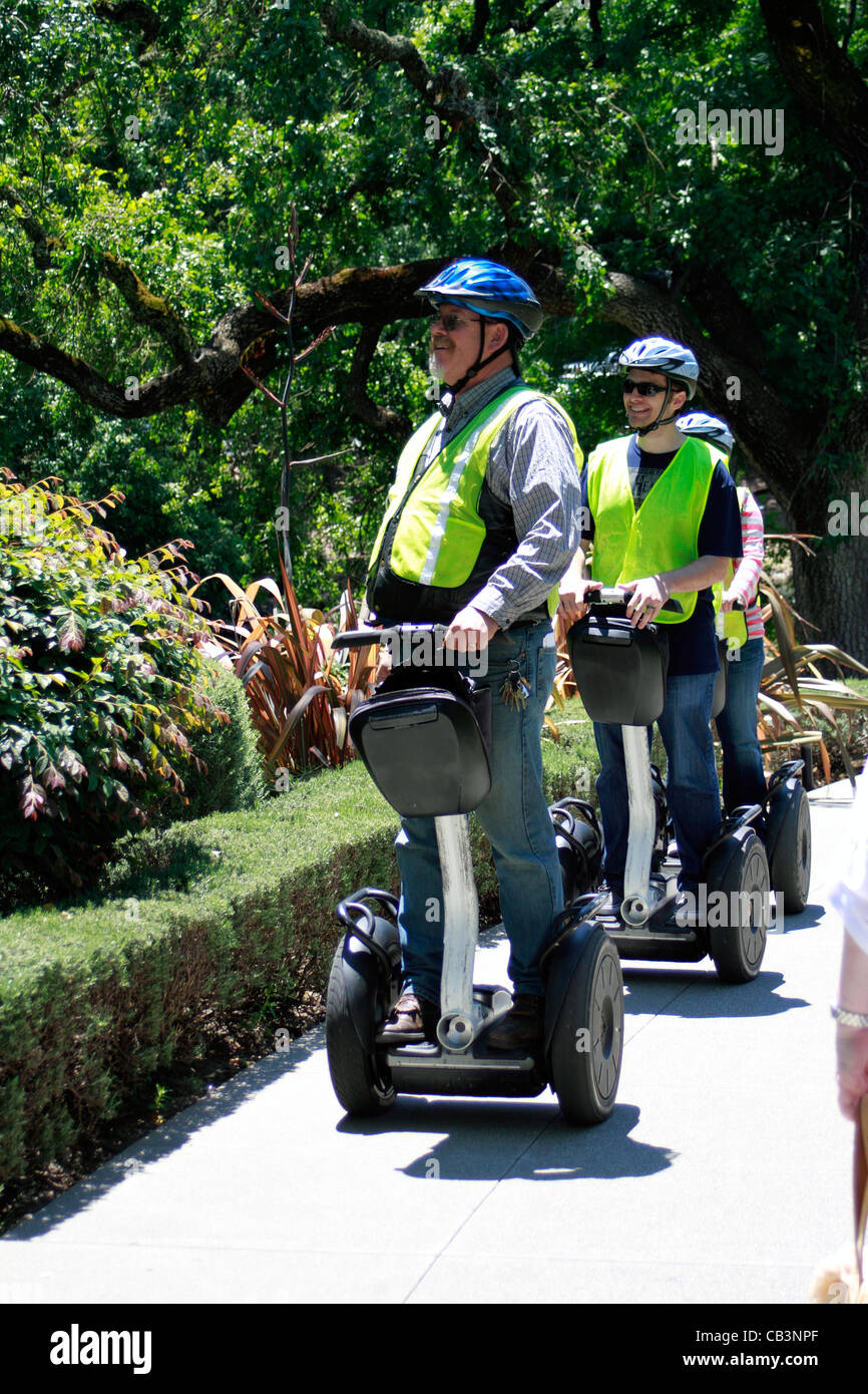 Another segway tour, this time of the Nappa Valley and the Domaine Chandon Vineyard Stock Photo