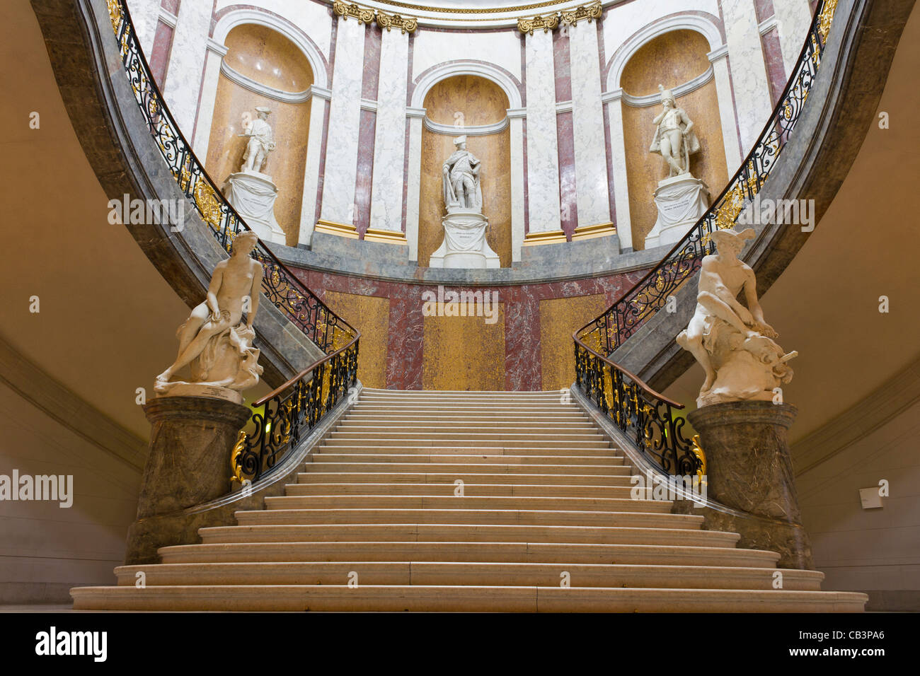 staircase, interior of Bode Museum, Museum Island, Berlin, Germany Stock Photo