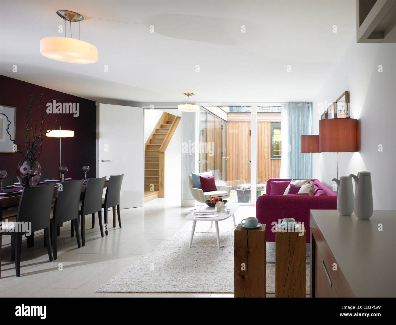 Interior view of open plan room Stock Photo Alamy