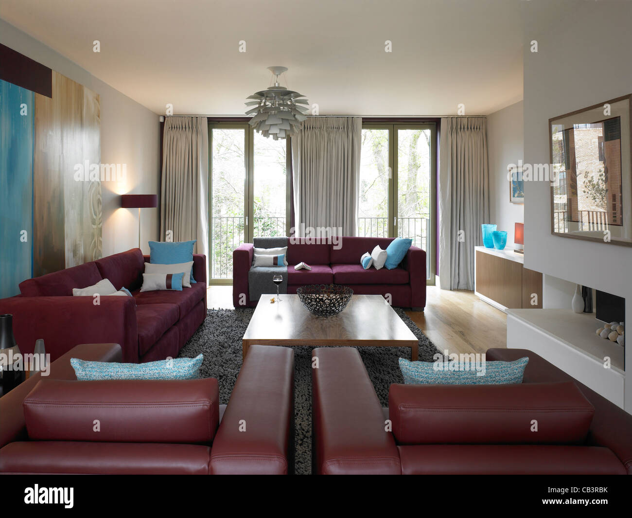 Living room area of modern home Stock Photo