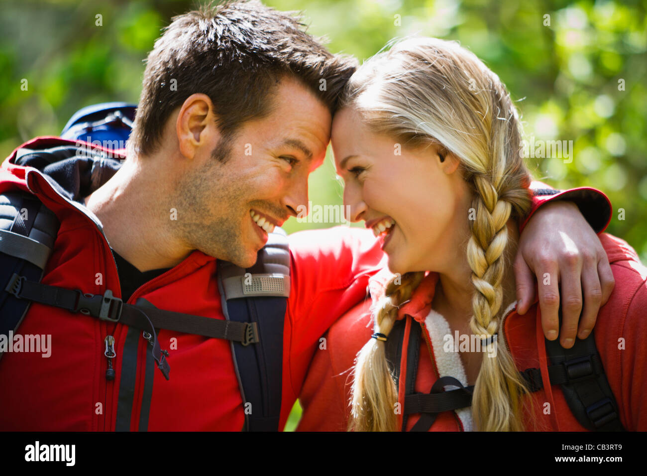 Asian woman smile face hiking hi-res stock photography and images - Alamy