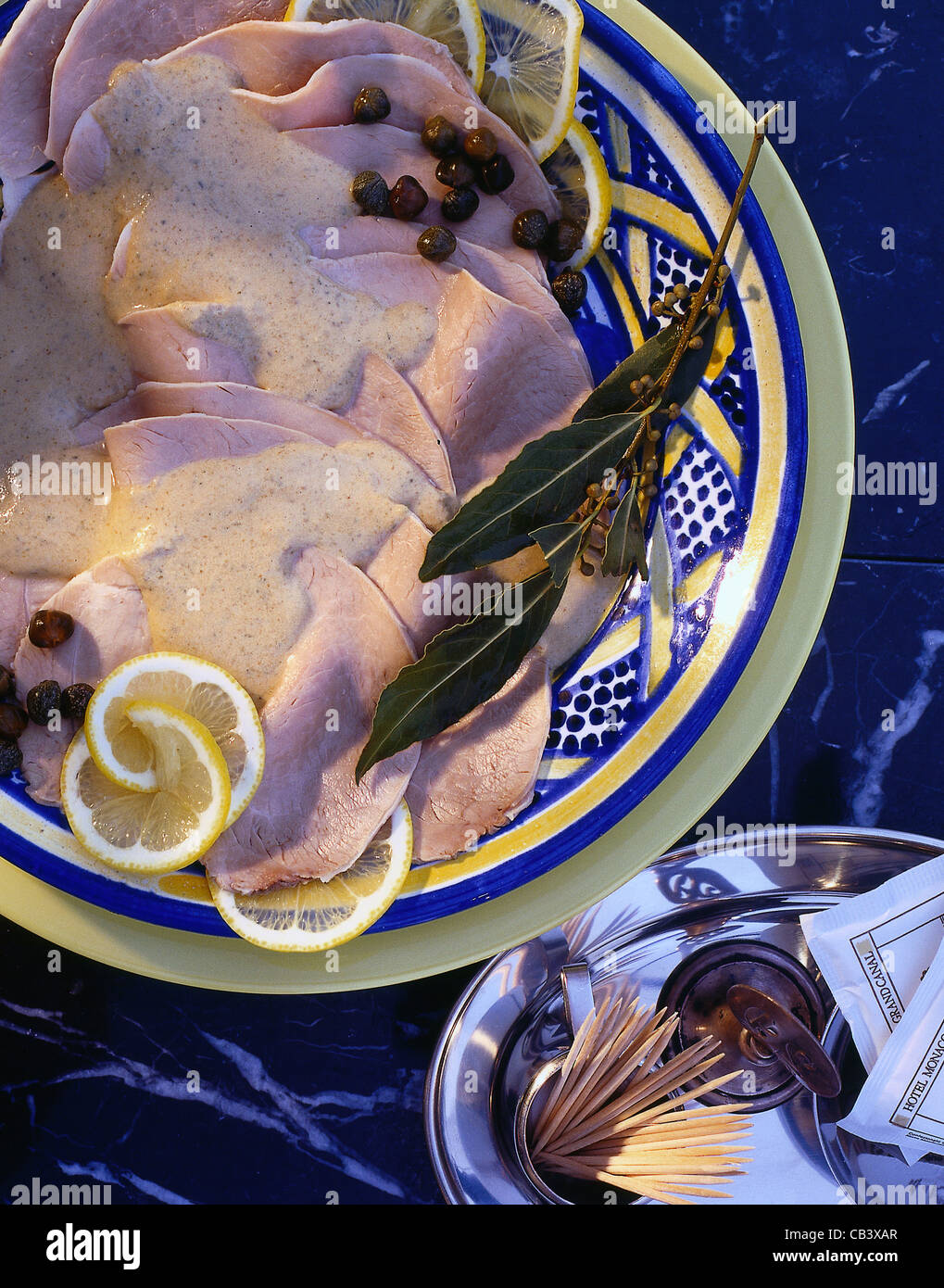 Vealmeat with tuna sauce (Vitello tonnato Stock Photo Alamy
