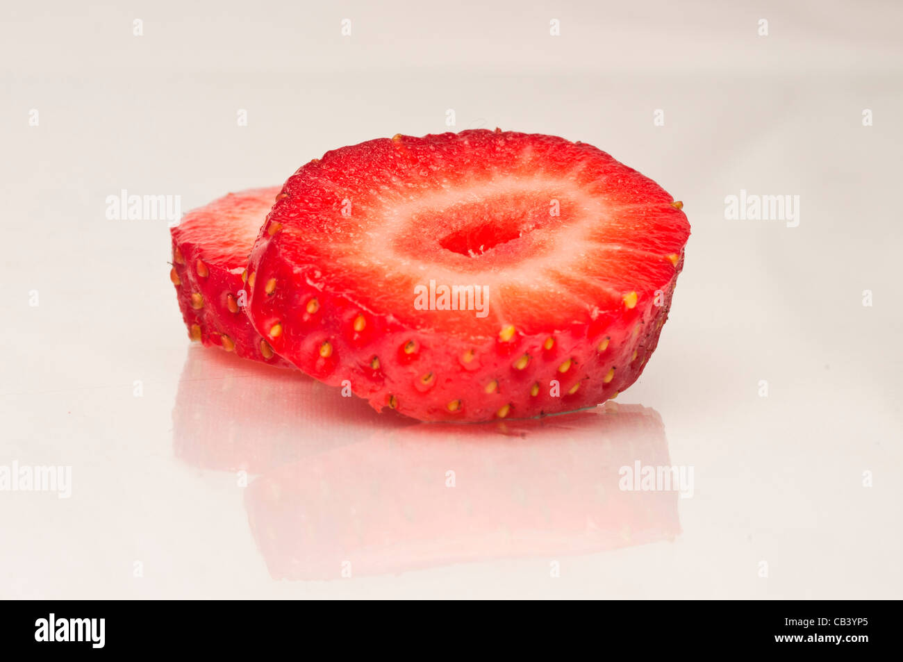 Close up slice strawberry hi-res stock photography and images - Alamy