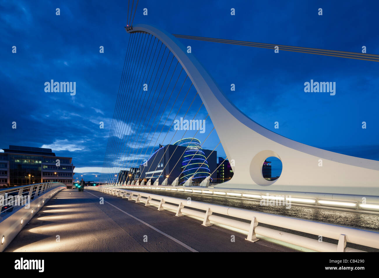 Samuel Beckett Bridge, designed by Calatrava, Dublin, Ireland Stock Photo