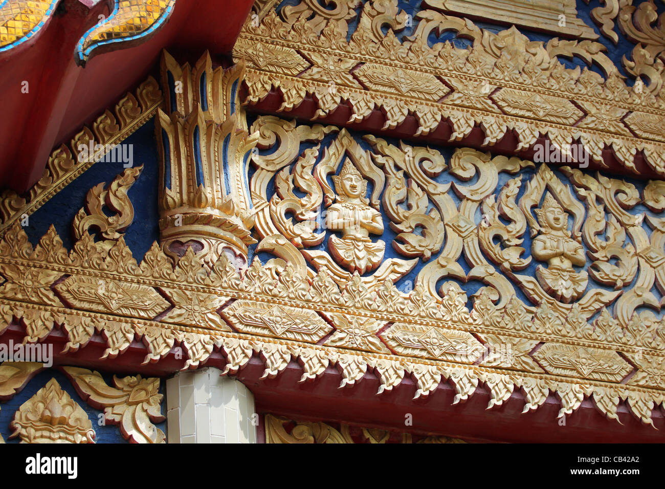 Buddhist temple in Issan, Thailand. Stock Photo