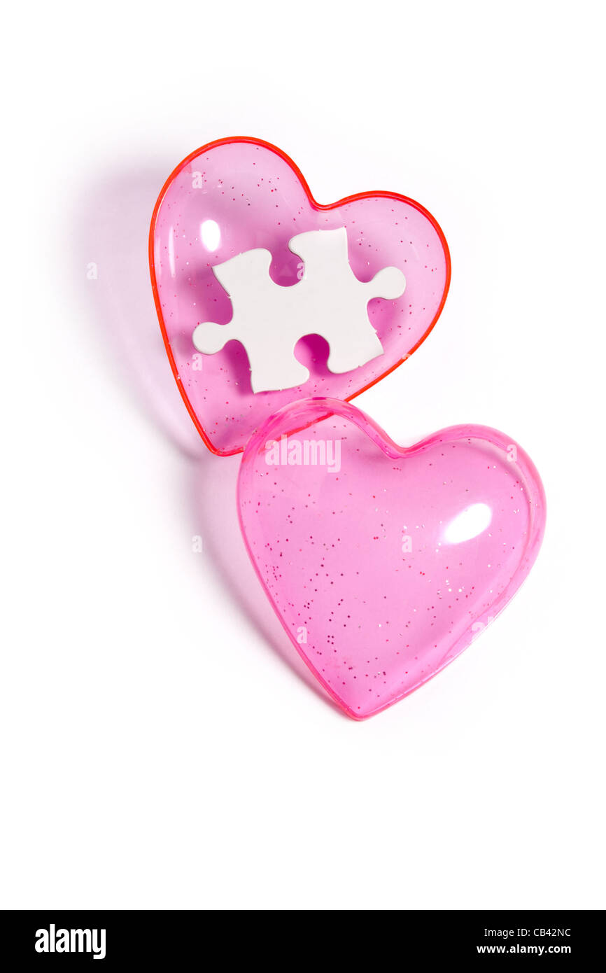 Heart puzzle isolated hi-res stock photography and images - Alamy