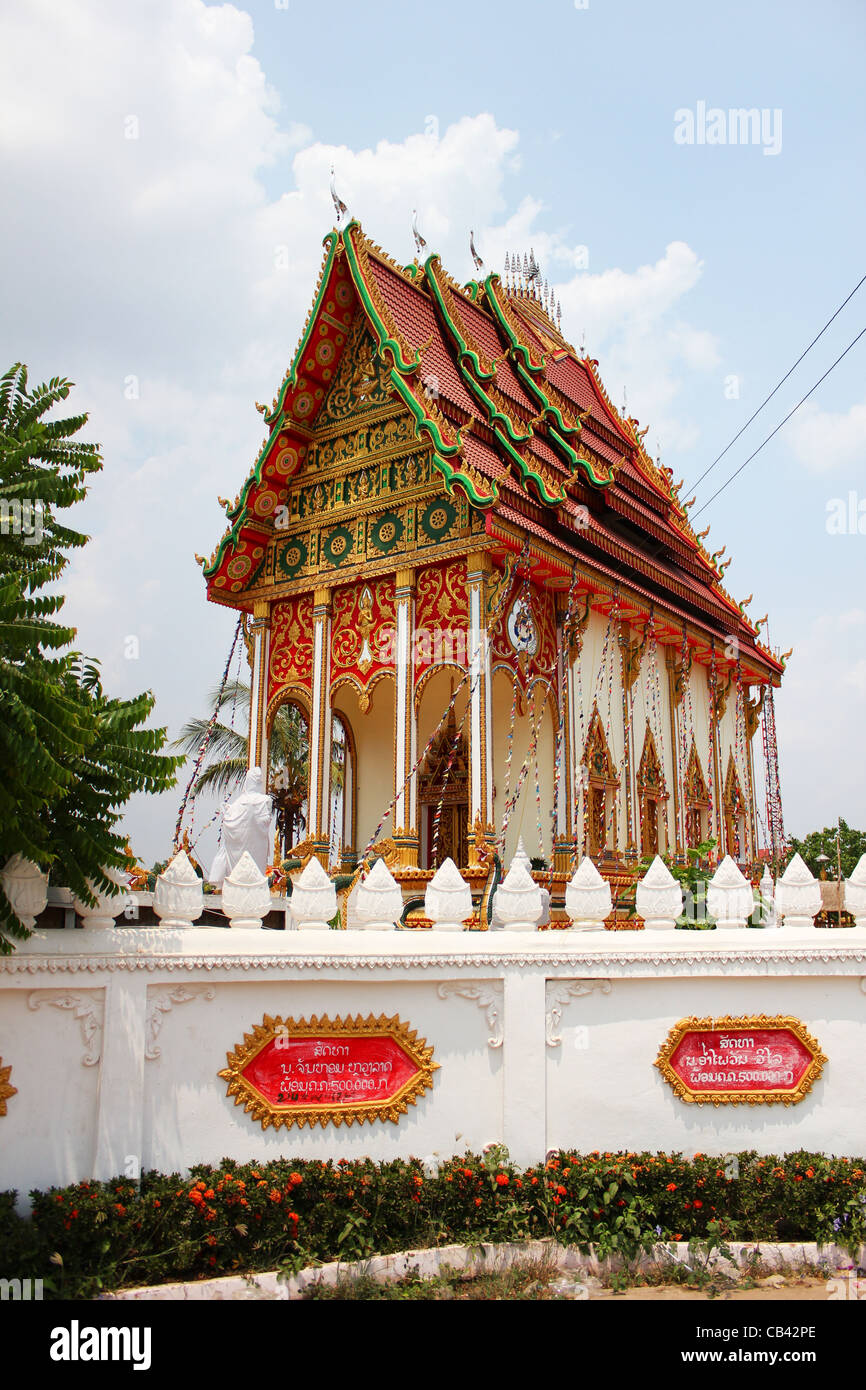 Buddhist temple in Vientiane, Laos. Stock Photo