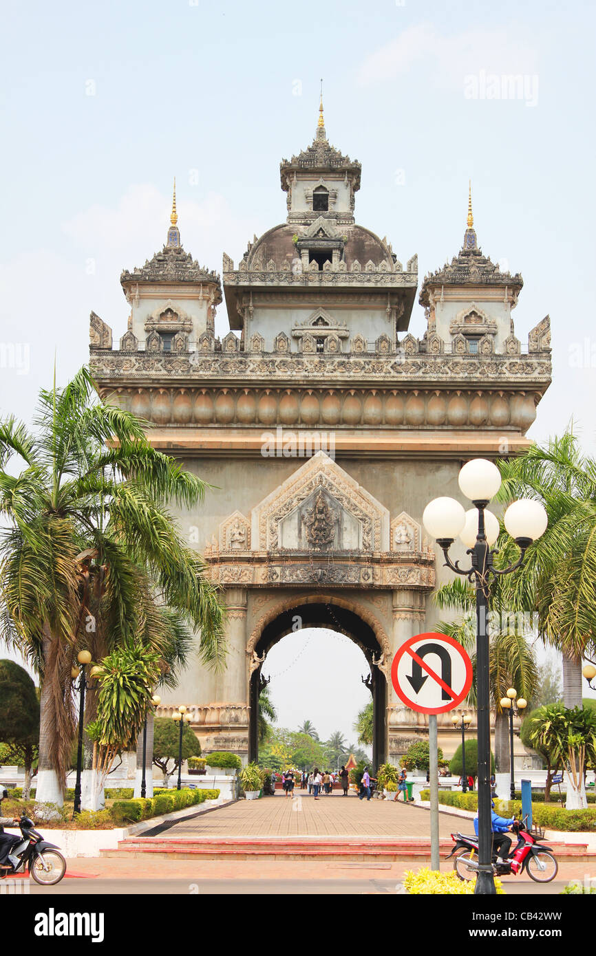 French architecture, Vientiane, Laos. Stock Photo