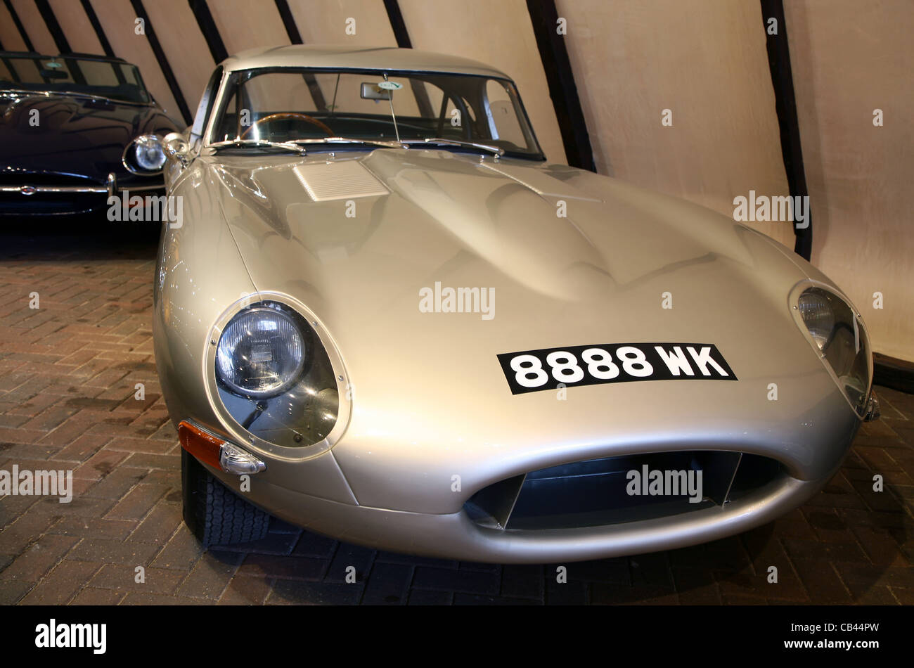 Jaguar, E-type car. Stock Photo