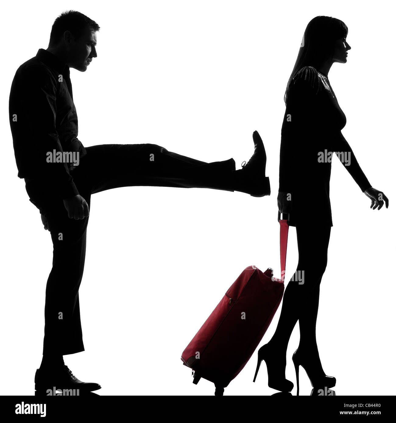 Couple Divorce Silhouette High Resolution Stock Photography and Images ...