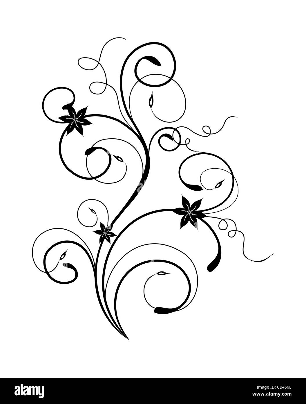 Illustration flourish background, floral elements. Vector Stock Photo ...