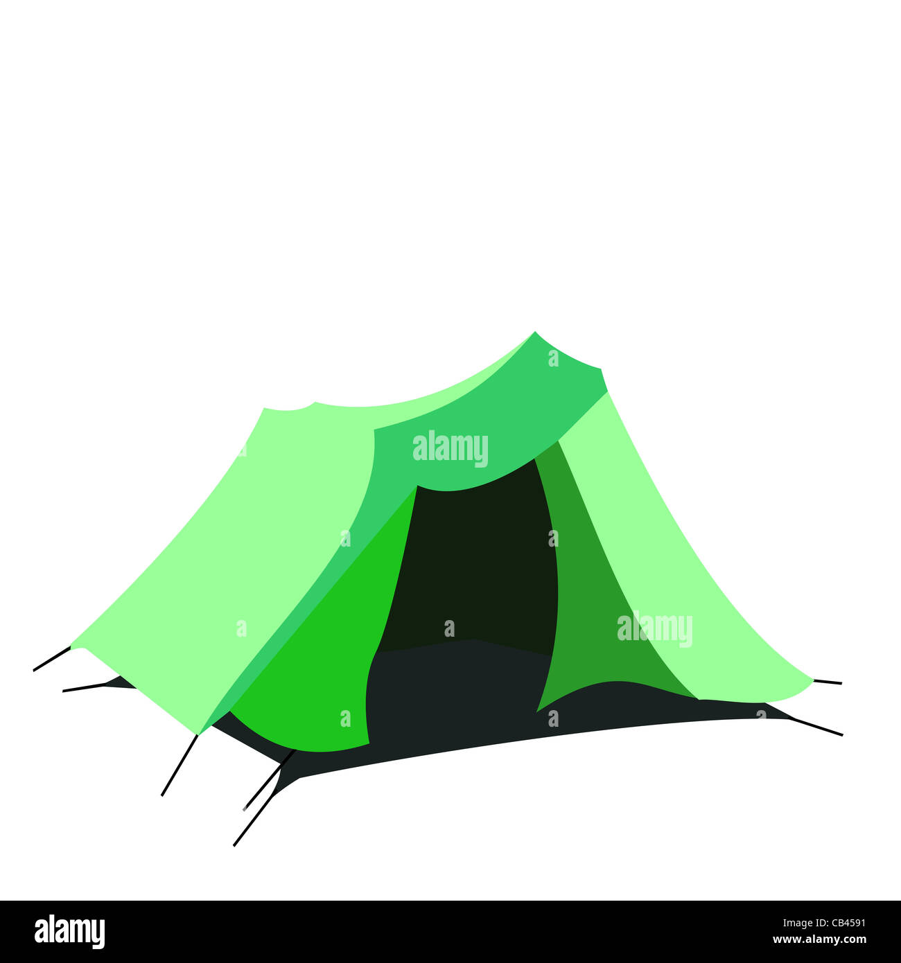 Tourist tent isolated on a white background. Vector Stock Photo - Alamy