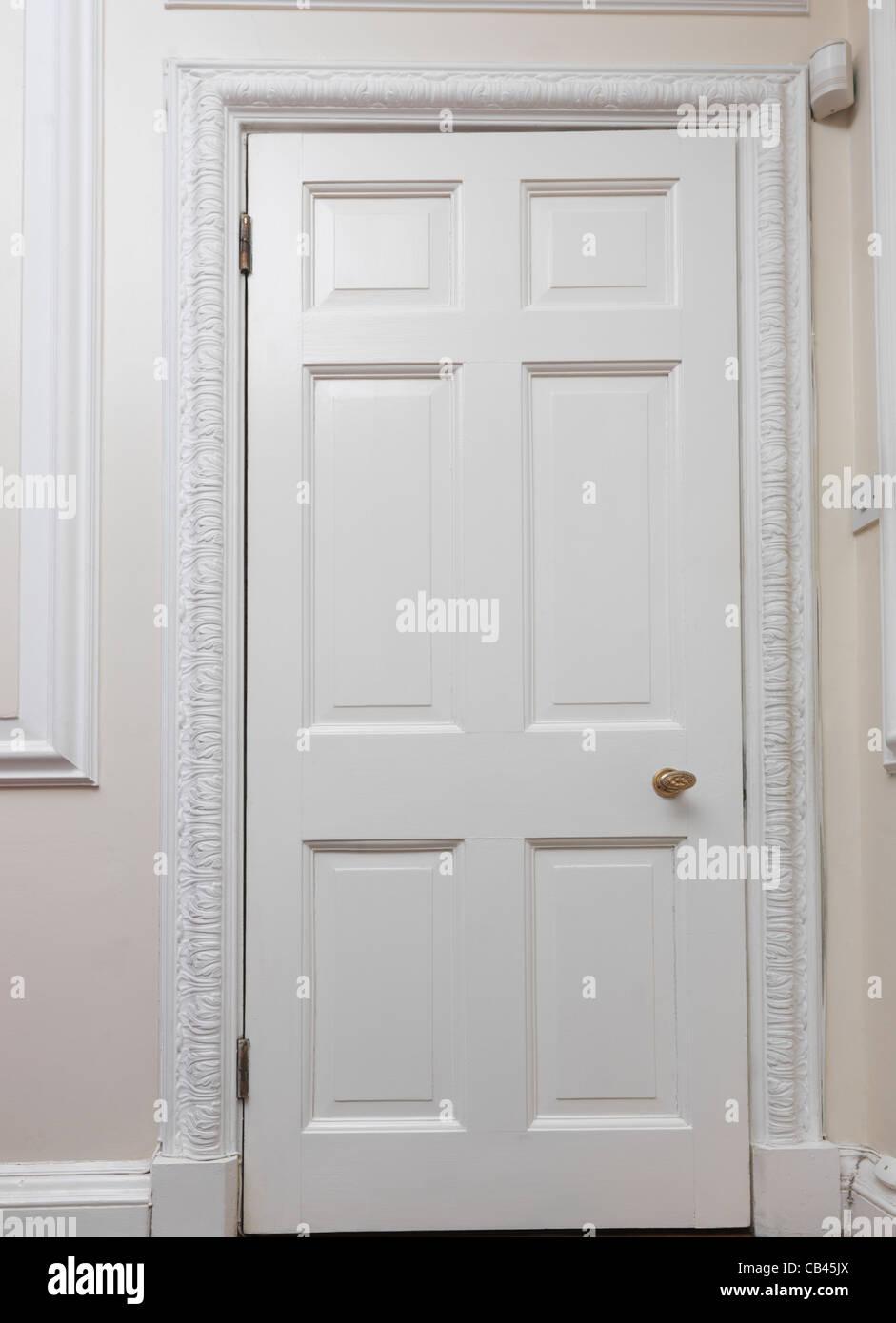Painted Living Room Door With Gloss Finish Stock Photo