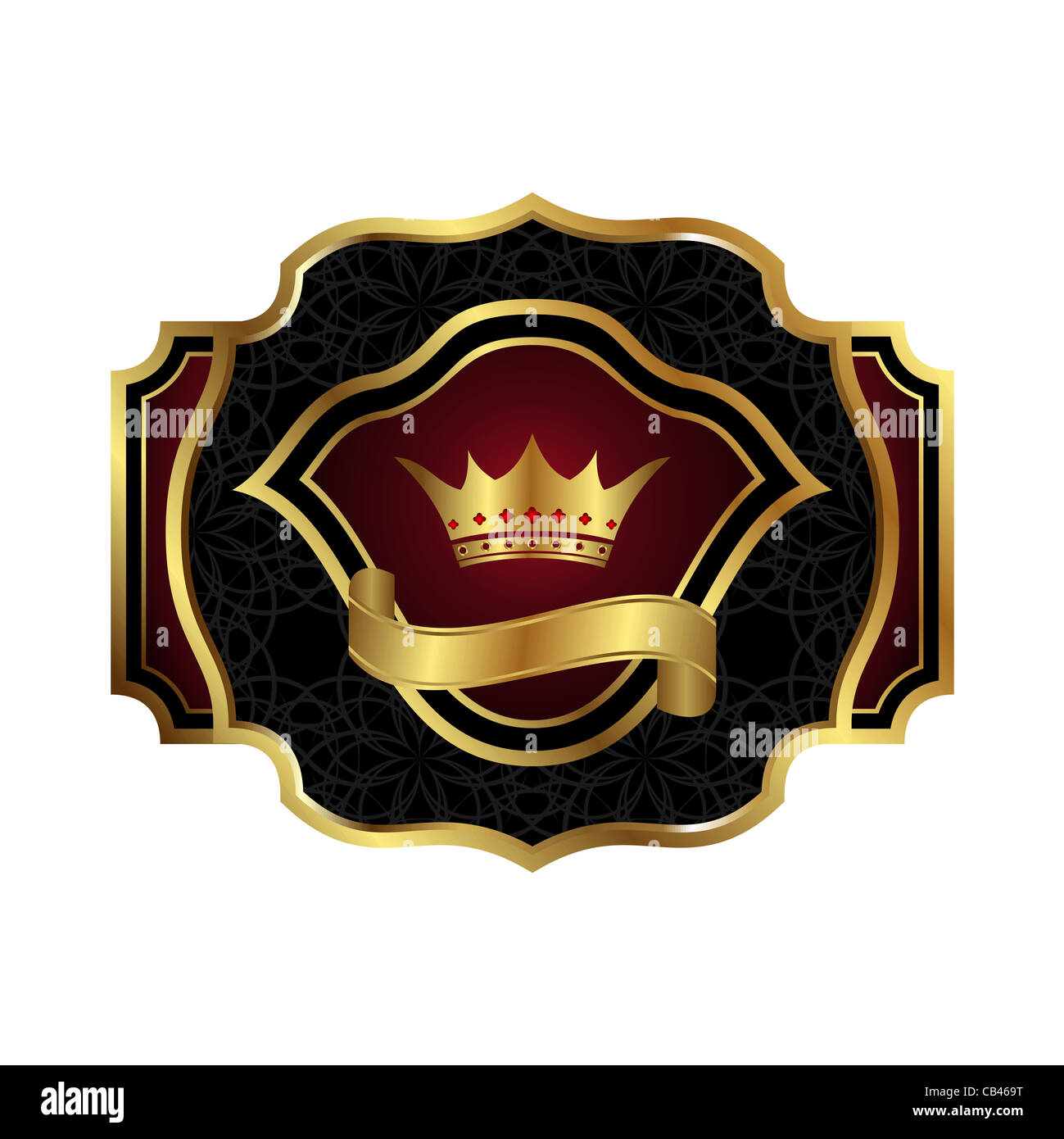 Golden royal label for design packing or wrapping - vector Stock Photo ...
