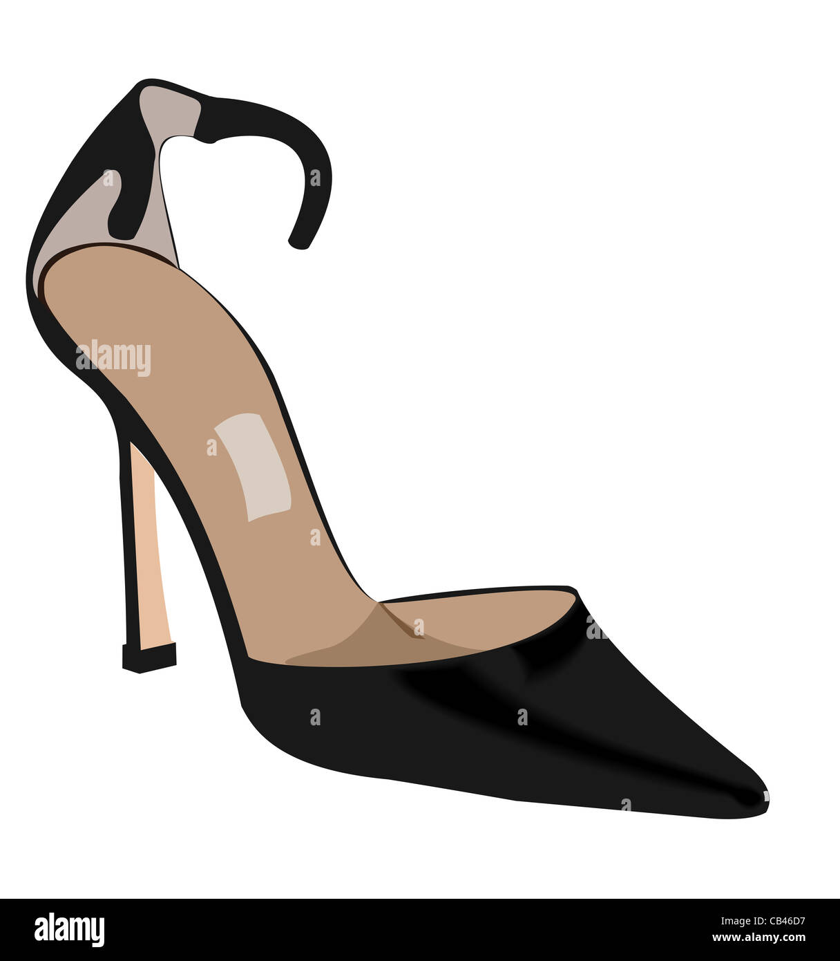Realistic illustration of woman shoe - Vector; Stock Photo