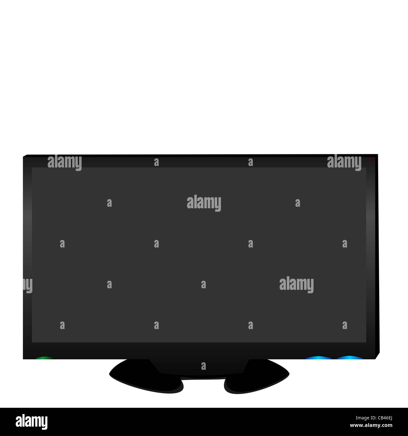Realistic illustration of plasma LCD TV. Vector Stock Photo