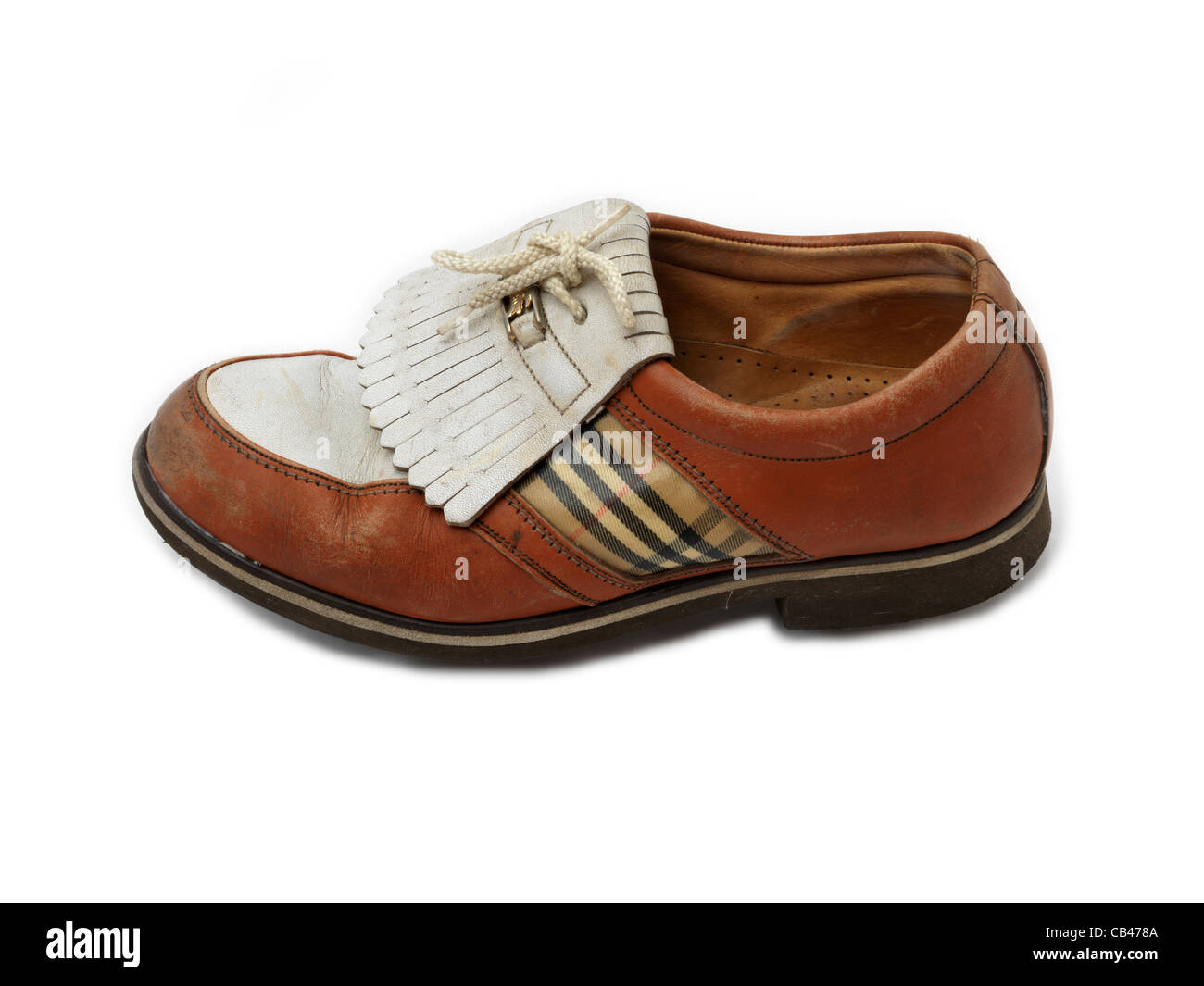 Burberry Studded Golf Shoes Stock Photo 