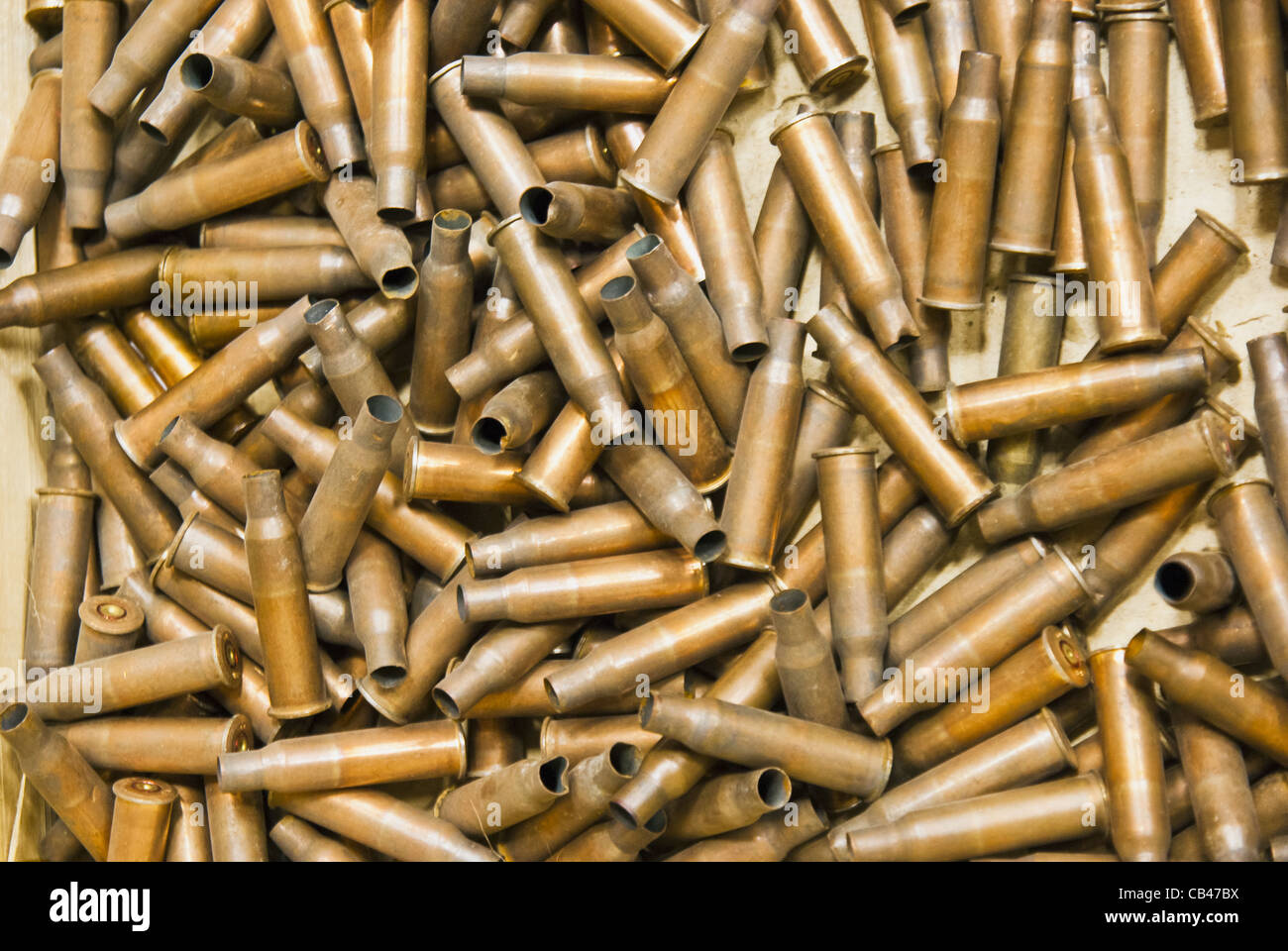 Lots of Scattered Blank Cartridges. Used Warfare Stock Photo Alamy