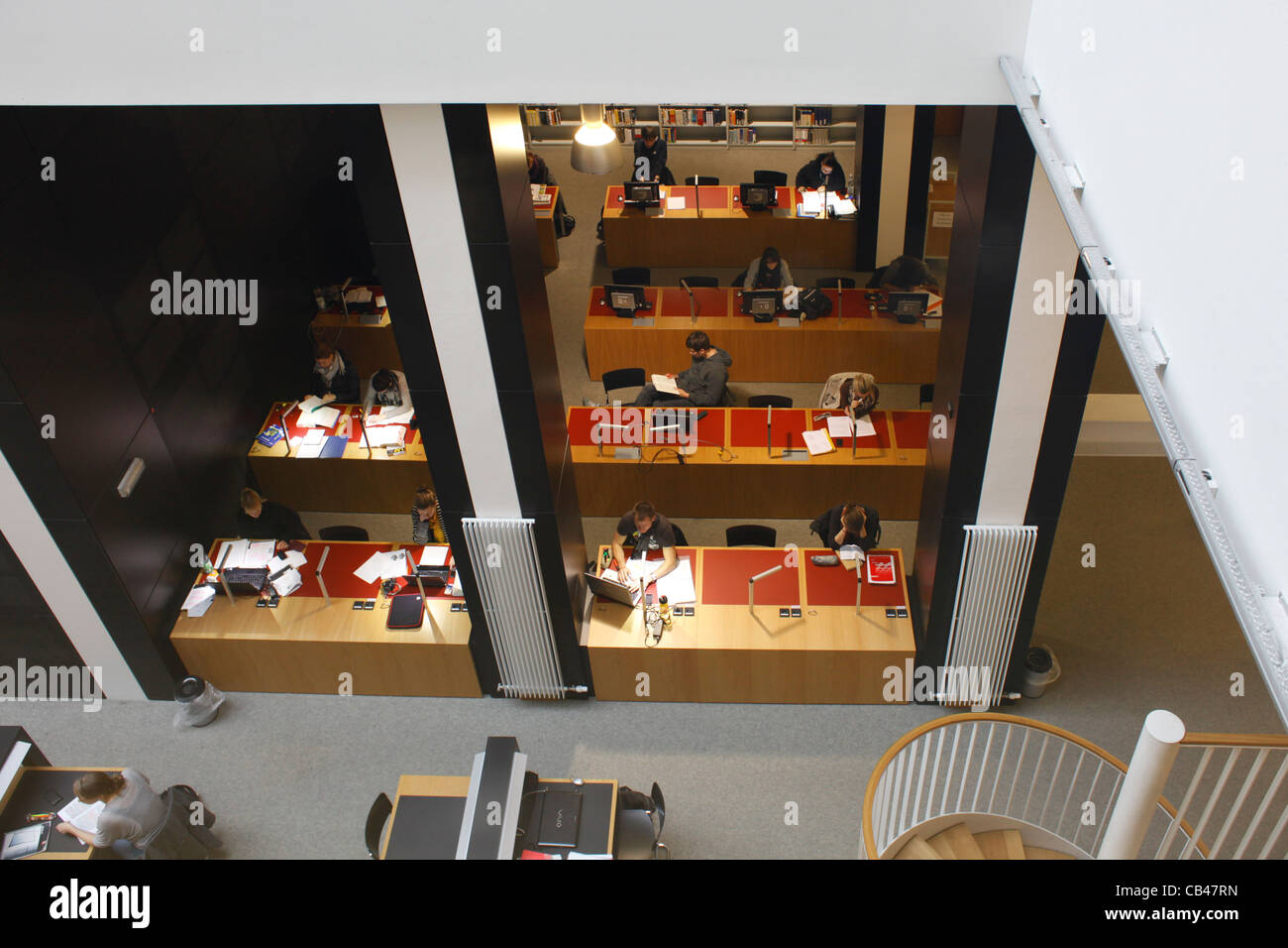 Students learning at the library of the Leipzig University in downtown