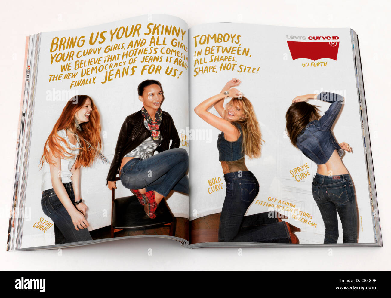 Advert In Magazine For Levi's Go Forth Campaign Stock Photo - Alamy