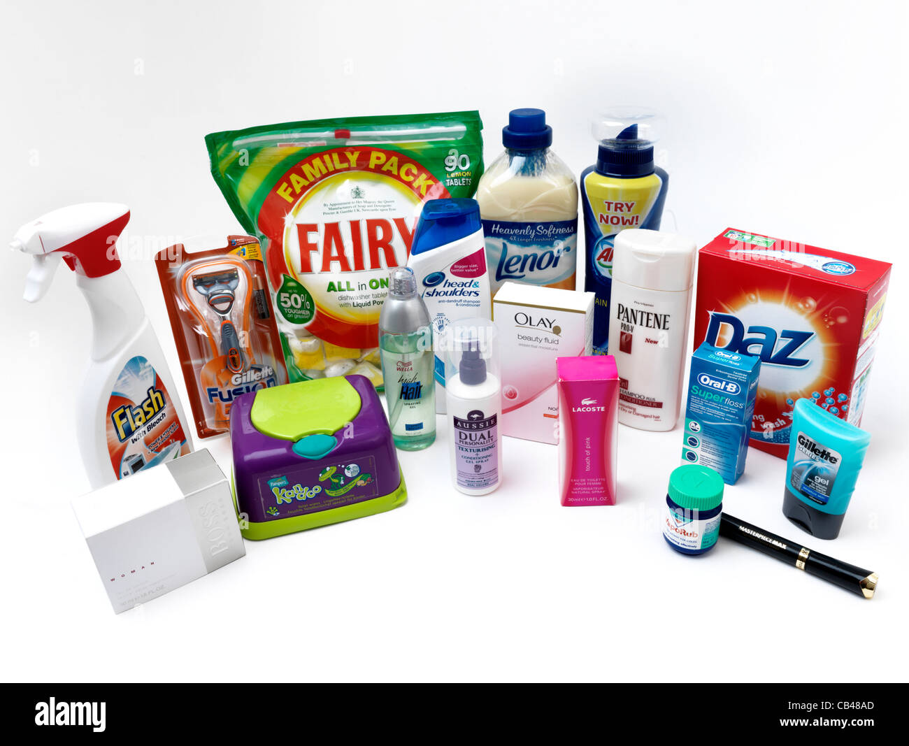 A Collection Of Procter And Gamble Products Stock Photo