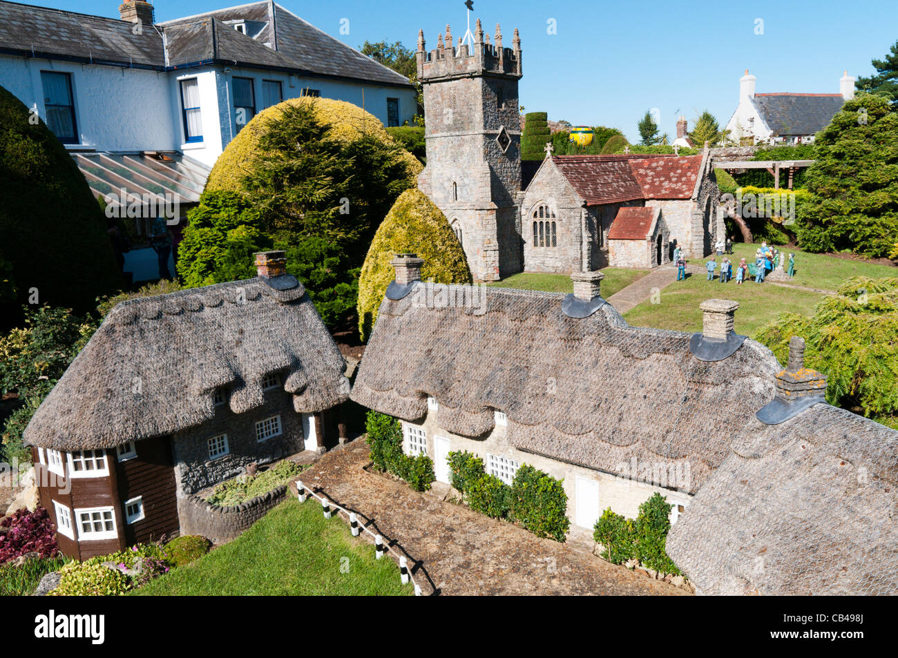 The Model Village at Godshill on the Isle of Wight, England Stock Photo
