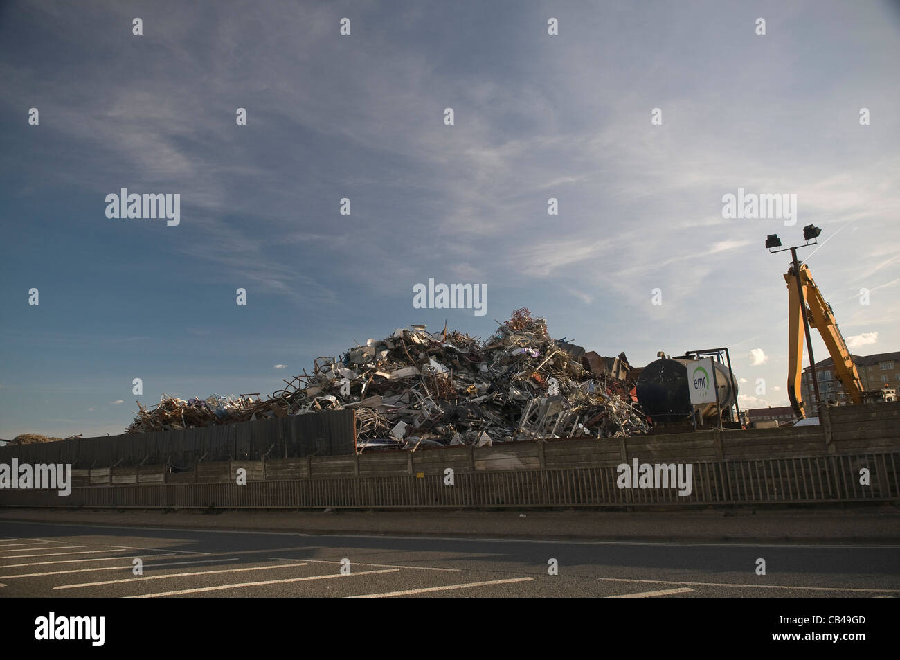 Scrap metal heap at Shoreham-by Sea, West Sussex, UK Stock Photo