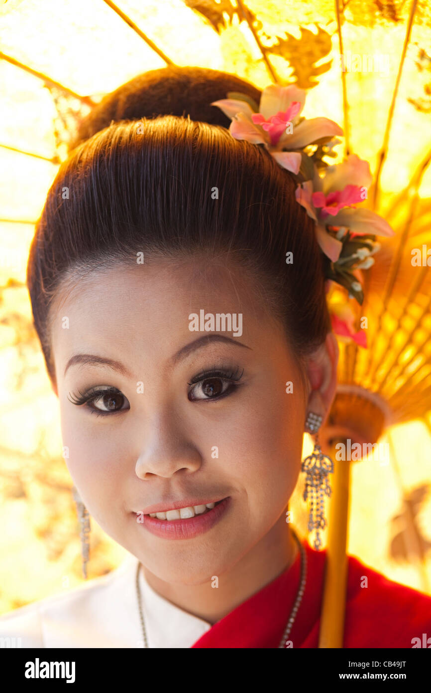 Thailand, Chiang Mai, Chiang Mai Flower Festival, Beauty Queen in ...