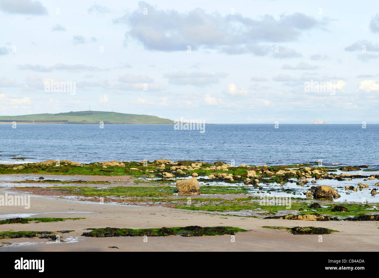 View of Largo Bay from the beach at Lower Largo in Fife, Scotland Stock