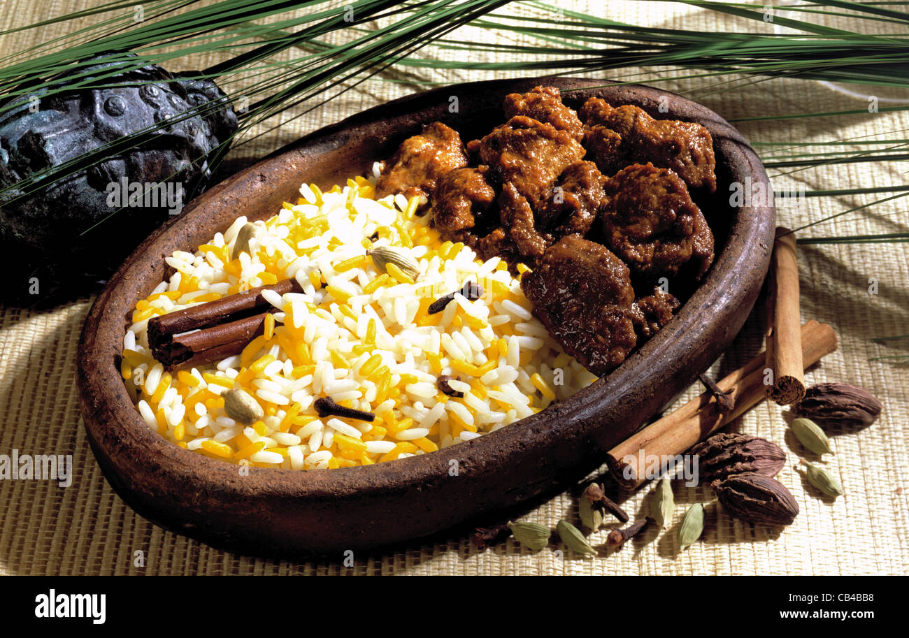 Indian spice rice Stock Photo Alamy