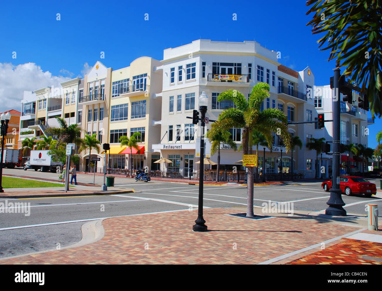 Downtown Punta Gorda, FL. USA Stock Photo