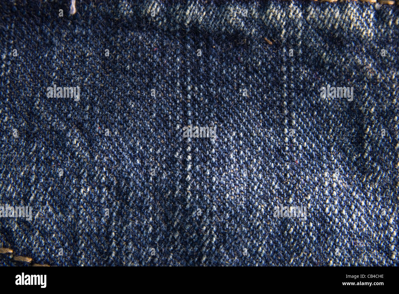 Blue denim jeans texture macro close up. Useful as background for design works. Stock Photo