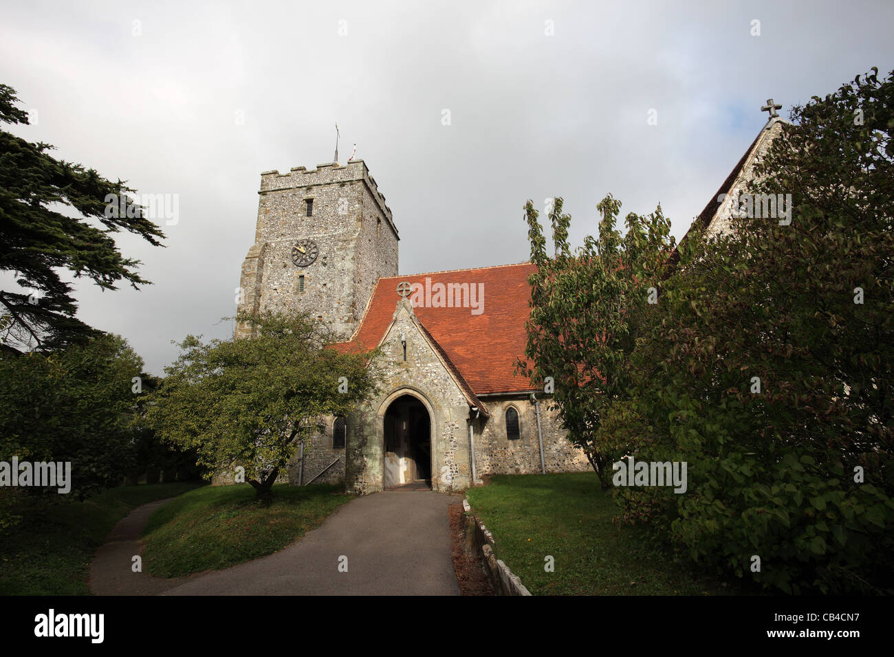 St Mary The Virgin Church Burpham South Downs West Sussex Stock Photo