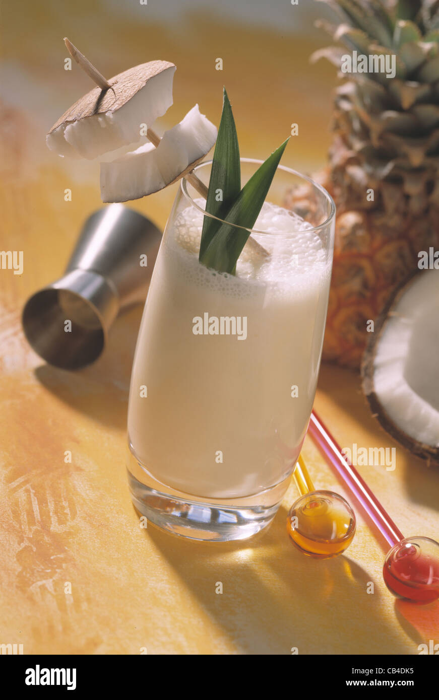 Pineapple coconut milk drink Stock Photo Alamy