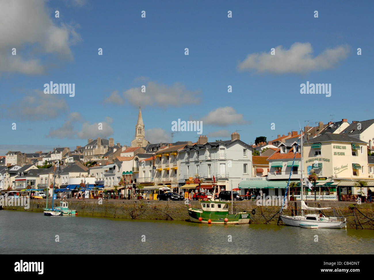 The quay of Pornic, a seaside resort on the French Côte de Jade in Loire-Atlantique, France Stock Photo