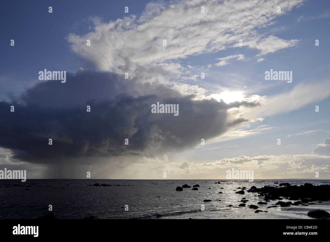 Criccieth beach North Wales Stock Photo