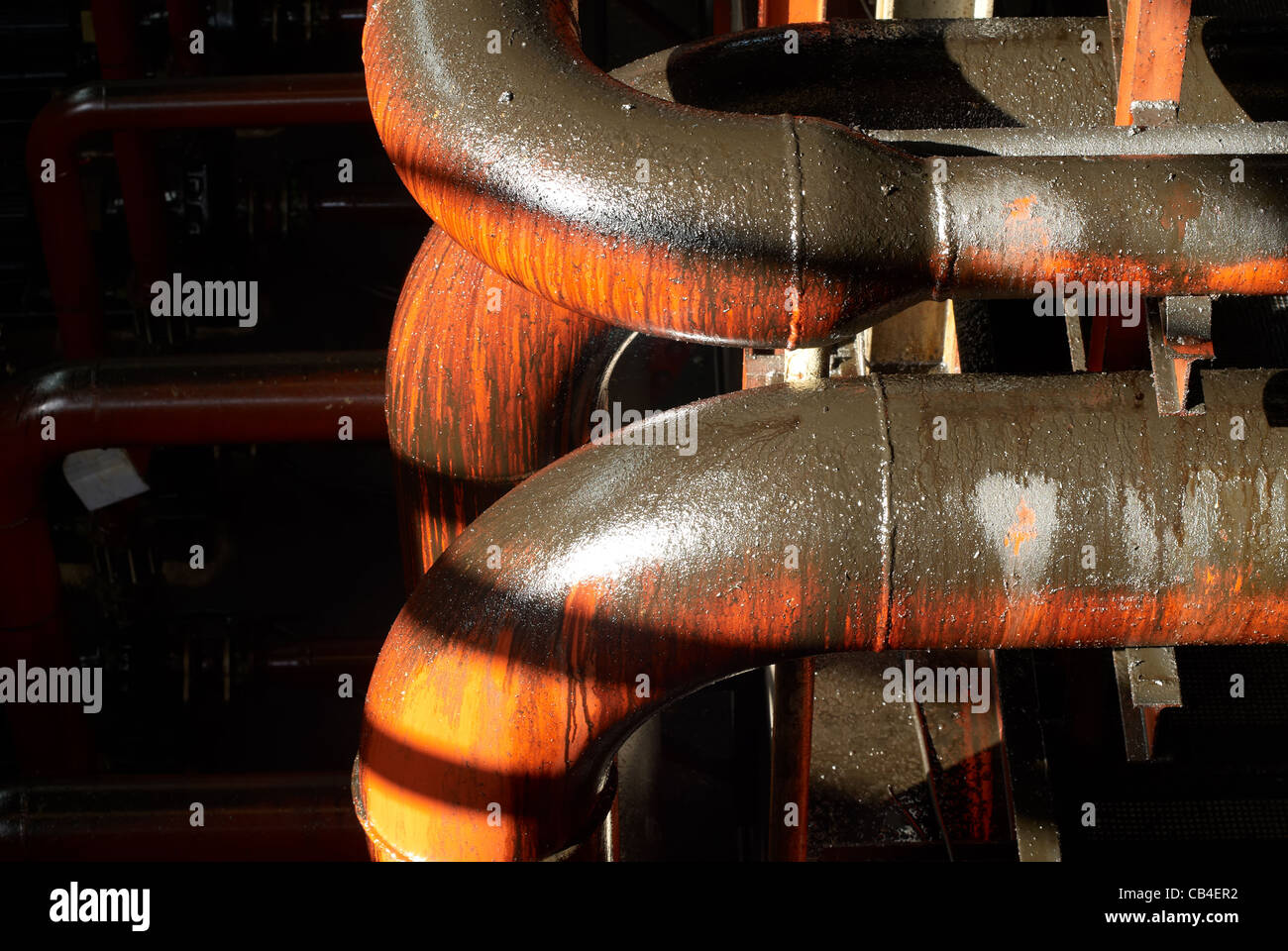 Oil industry waste pipe Stock Photo Alamy