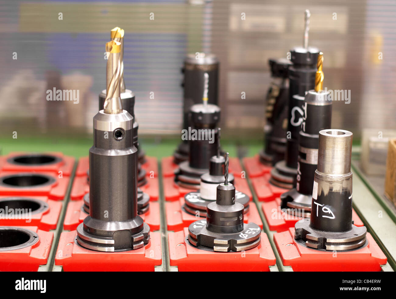 Industrial drill bits set Stock Photo Alamy