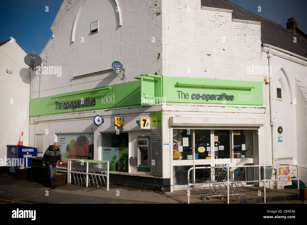 co op cooperative food retailer supermarket local shop  store stores shops uk convenience store Stock Photo