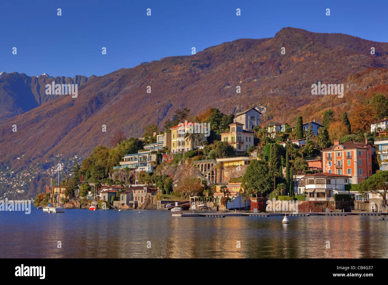 view at the Monte Verita in Ascona and Moscia  Stock Photo