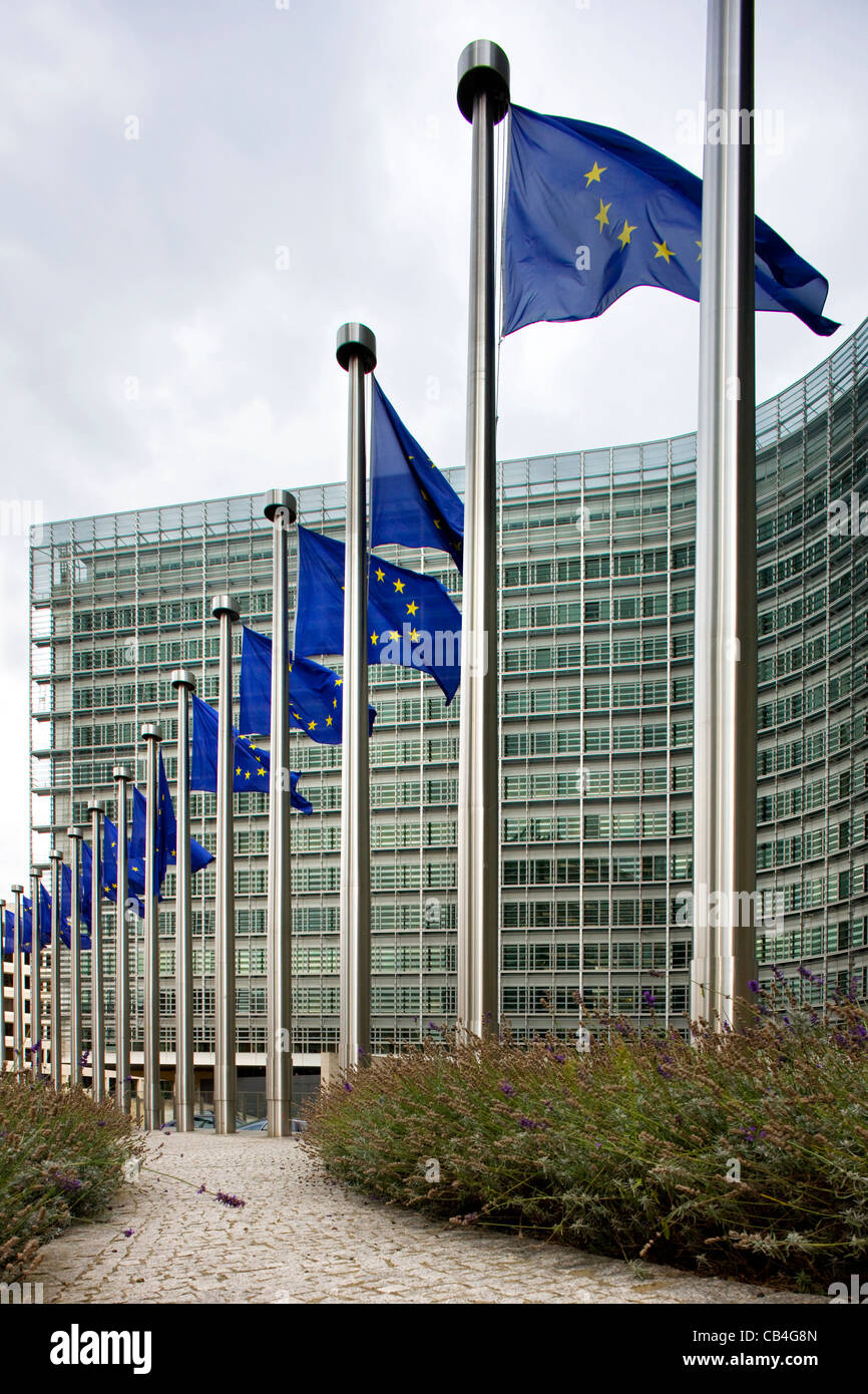 The Berlaymont, headquarters of the European Commission at Brussels, Belgium Stock Photo