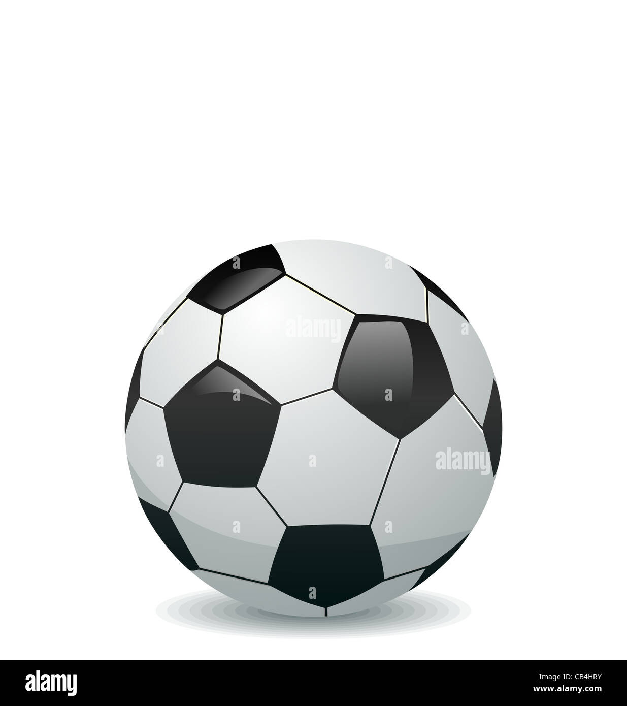 Illustration of soccer ball isolated on white background - vector Stock ...