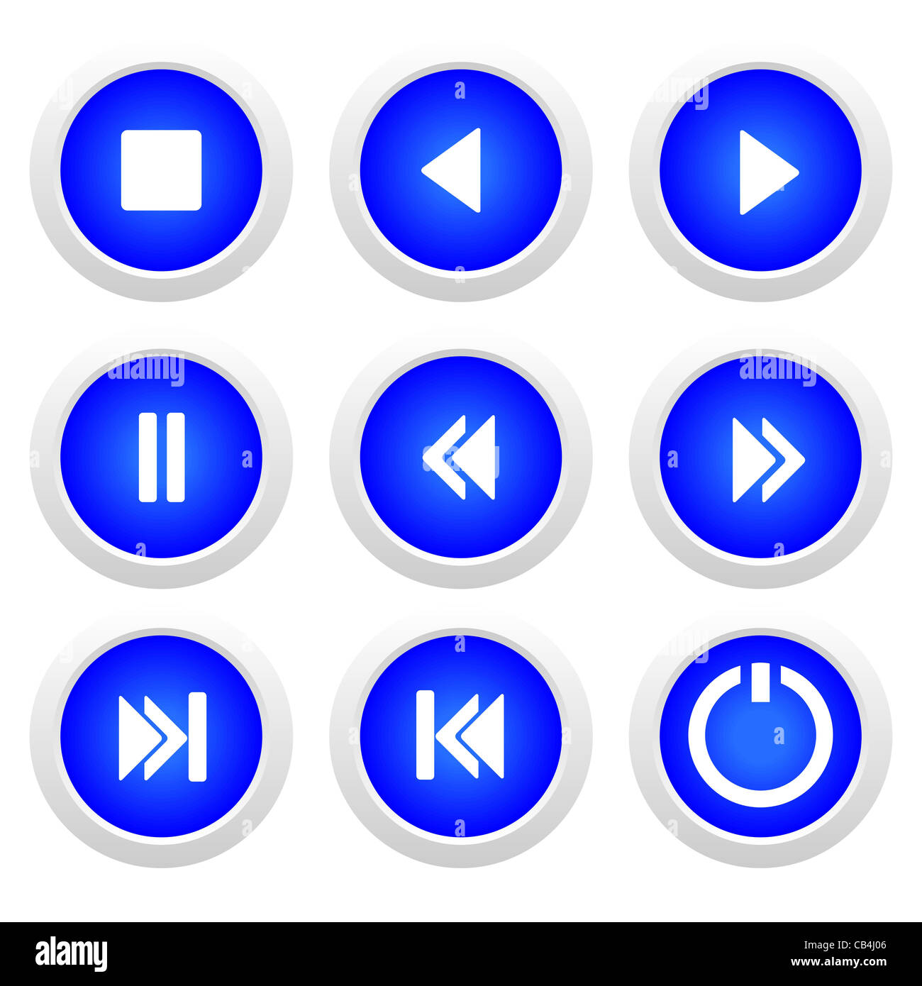 Music buttons set Stock Photo - Alamy