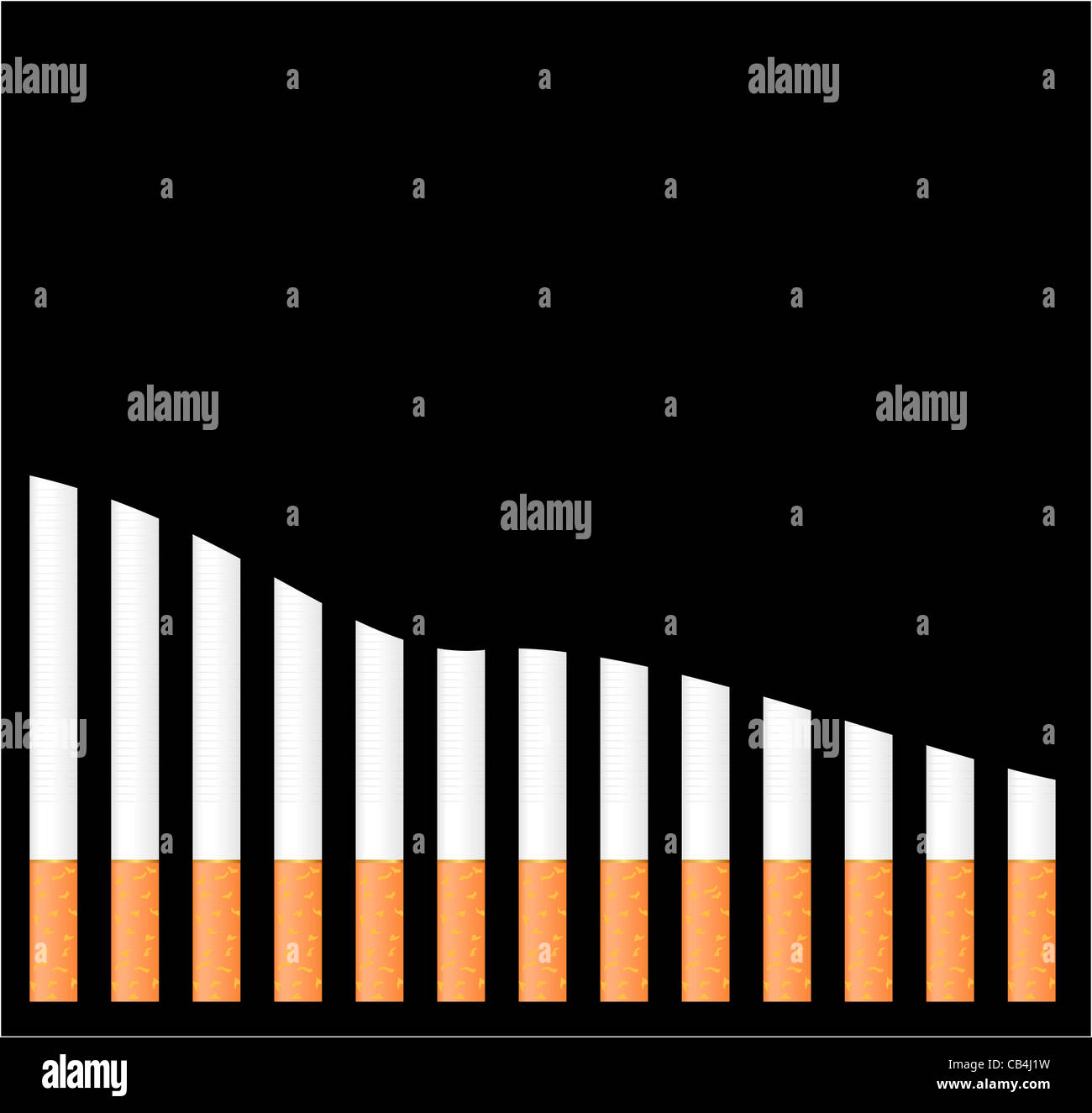 cigarette diagram on black background Stock Photo - Alamy