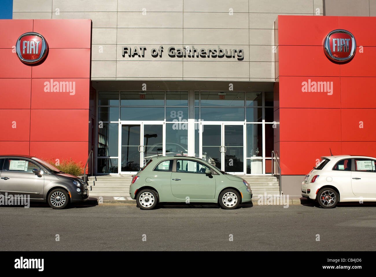 A Fiat car dealership Stock Photo Alamy