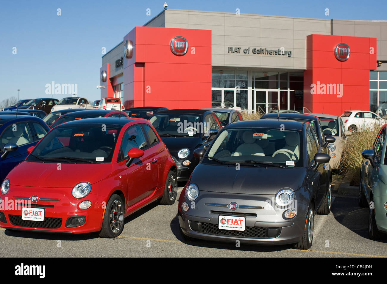 A Fiat car dealership Stock Photo Alamy