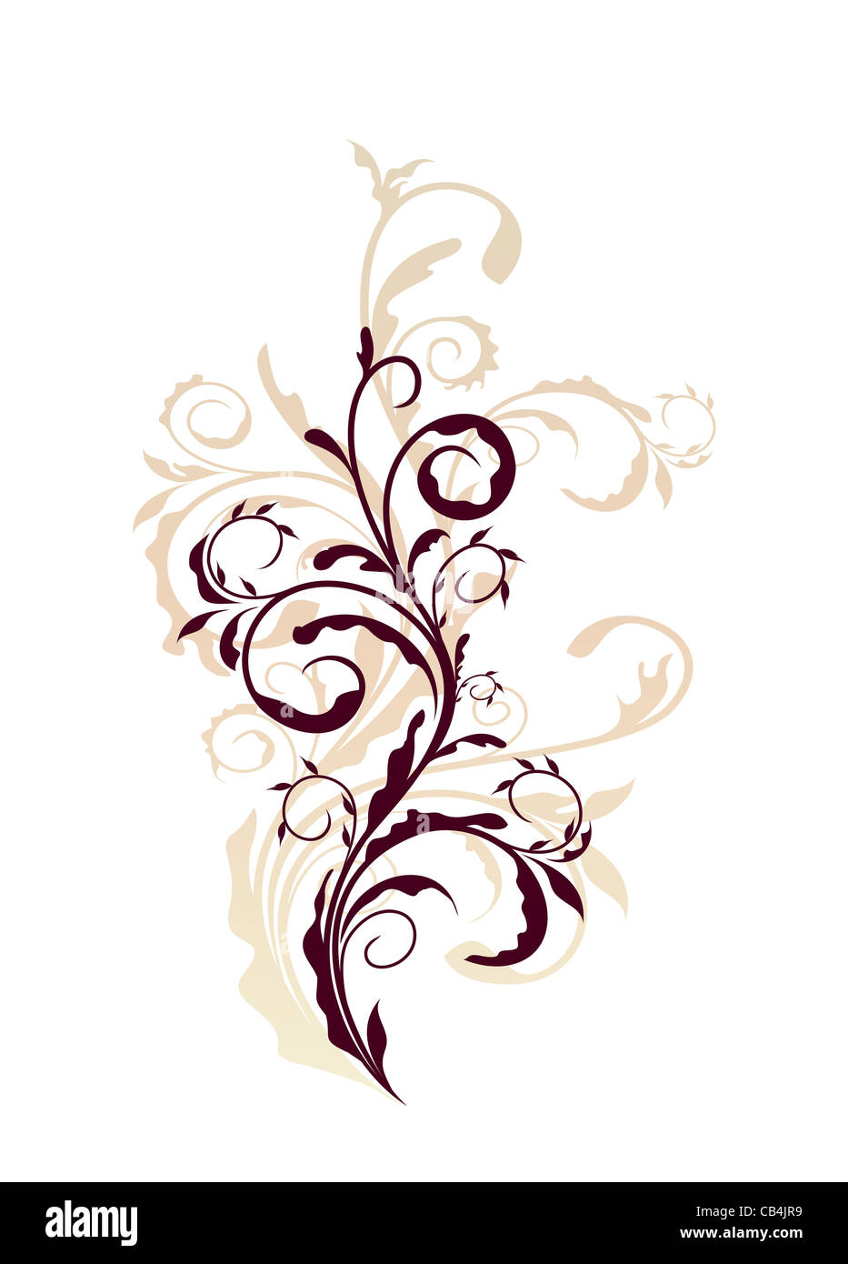 Illustration flourish background, floral elements. Vector Stock Photo ...