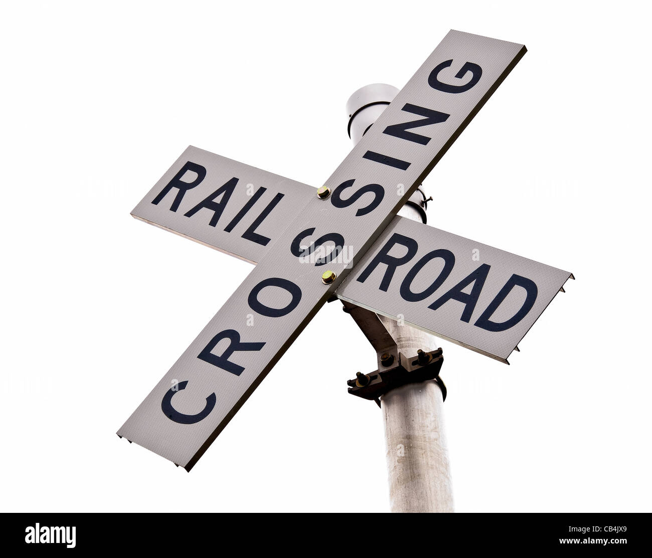 Railroad Crossing Signal Stock Photo